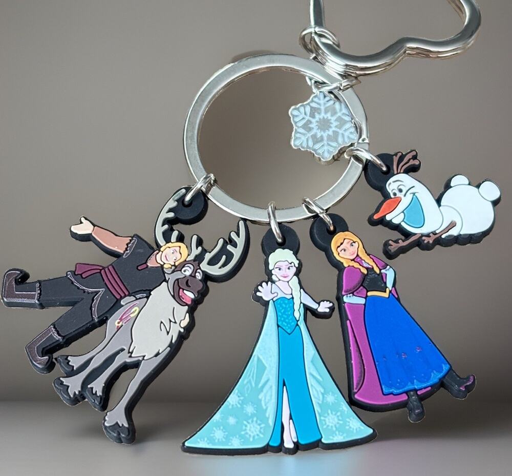 Disney Frozen Keychain Elsa Anna Olaf Sven Kristoff Character Key Ring Gift
